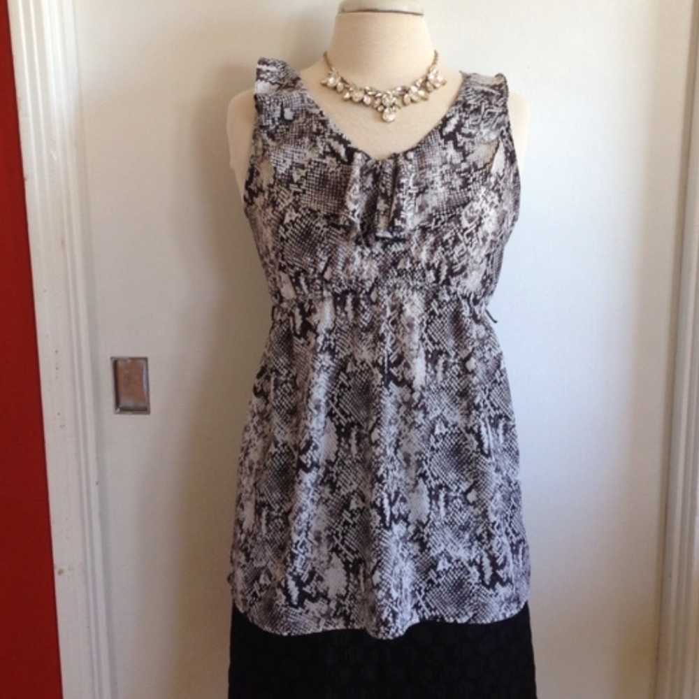 Motherhood Maternity Reptile Sleeveless Blouse
